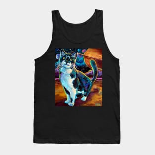 James Webb Telescope Space Cat by Robert Phelps Tank Top